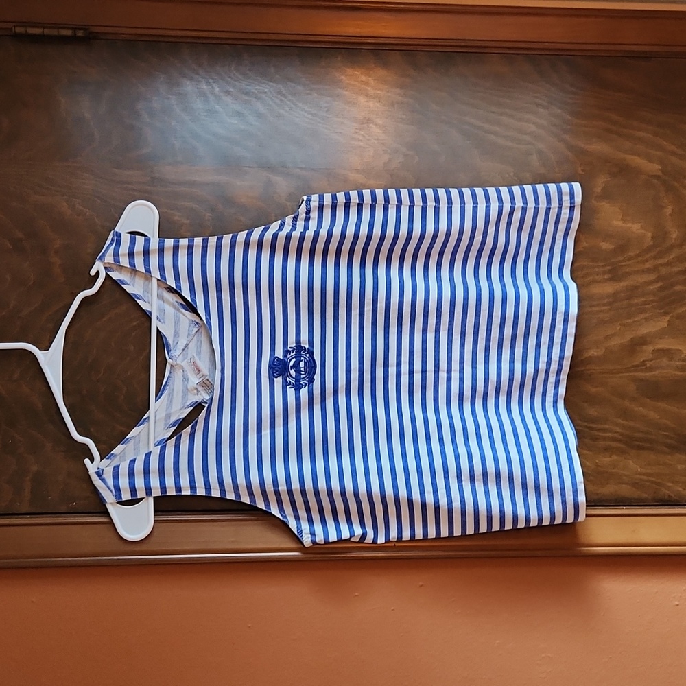 Striped T-back Tank